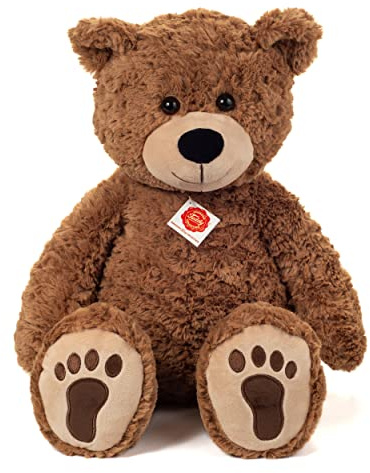 Teddy Hermann 91320 Teddy braun mit Tatzen 55 cm, Kuscheltier | Naturgetreu gestaltet, liebevoll ausgearbeitete Details, ab 0 Monaten, waschbar, weicher Plüsch