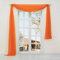 Olivia's Stylism Boutique Querbehang Deko Gardinen aus transparentem Voile Schals H*B 500 * 145cm Terra