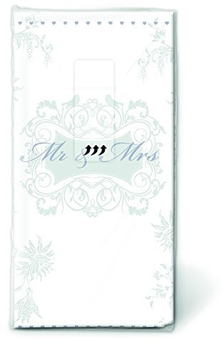 PAPER+DESIGN Motiv Taschentuch FSCMix Mr. Mrs. silver