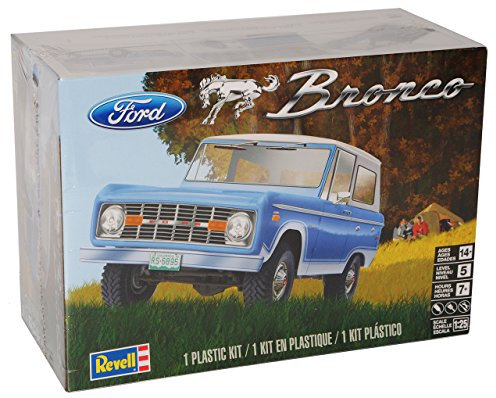 Ford Bronco Blau 1. Generation 1966-1977 85-4320 Bausatz Kit 1/25 1/24 Revell Monogram Modell Auto mit individiuellem Wunschkennzeichen