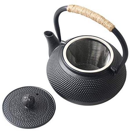 HwaGui Theiere en Fonte Japonaise avec Résistant à la Chaleur en Acier Inoxydable Infuseur The 800ml, 0.8l Bouilloire saine