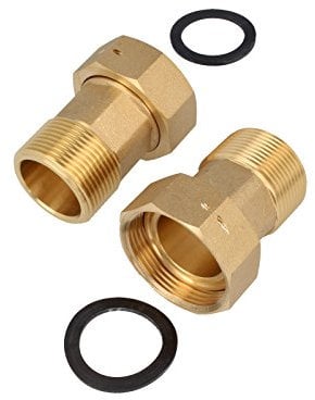 JS Wasserzähler Verschraubungen 1 1/2 Zoll Überwurfmutter x 1 1/4 Zoll AG - 2-er Set