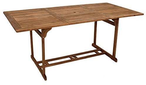 DEGAMO Gartentisch KORFU 90x180cm rechteckig, Akazie Holz braun geölt, Outdoor