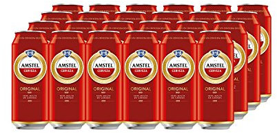 Amstel Cerveza - Caja de 24 Latas x 500 ml - Total: 12 L