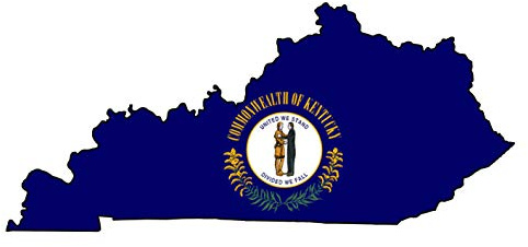 Auto Aufkleber Kentucky US Bundestaat Sticker Konturgeschnitten (ca 11 cm)