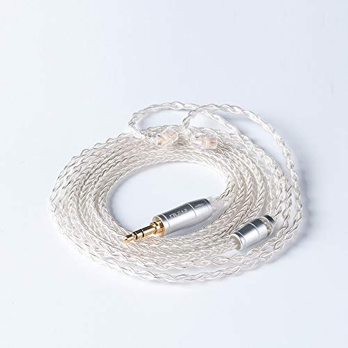 KINBOOFI KBEAR Detachable Upgrade Silver Plated Copper Earphone Cable, 8 Core Replacement IEM Cord Cable with TRS Standard Plug for ZSN ZS10 PRO ZSN PRO AS16 CA4 A10
