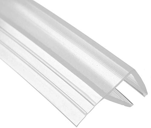 200cm F Shape Duschtür Dichtung Duschdichtung Wasserabweiser Dusche Glastür für 10mm Glasdicke