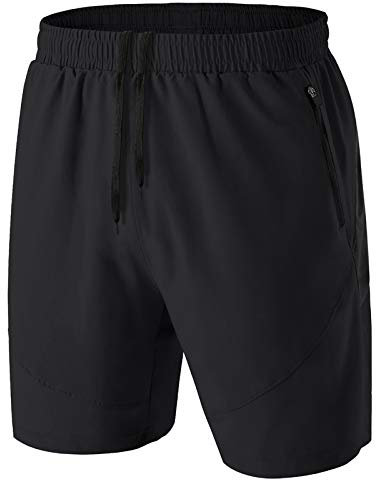 Kyopp Kurze Hosen Herren mit Reißverschlusstasche Schnell Trocknend Sporthose Leicht Atmungsaktiv Sport Shorts