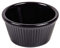 Chabrias Pack of 24 Fluted Traditional Ramekins Condiment Pots, Sauce Ramekins, Dip Bowls, Tough Plastic Sauce Pots, Made in England (Black 1.5oz)