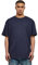 URBAN CLASSICS Men's Basic Oversized T-Shirt, Wide Cut, Long Tee, Short Sleeves Shirt with Crew Neck, 100% Jersey Cotton, in Midnightnavy, Size: 5XL