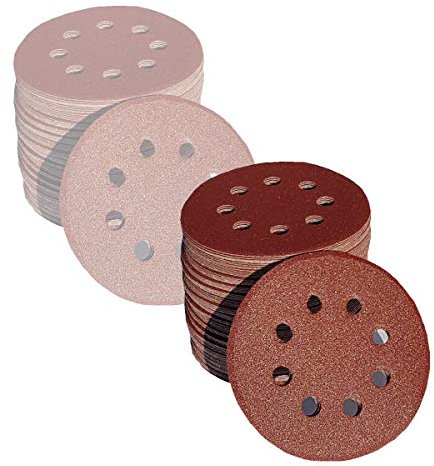 25 x KLETT Schleifscheiben Ø 125mm Körnung (wählbar) P40 - P240 mit 8 Loch Schleifpapier Schleifblätter Trockenbauschleifer Schleifgiraffe Langhalsschleifer Exzenterschleifer BOHRFUX (Körnung P40)
