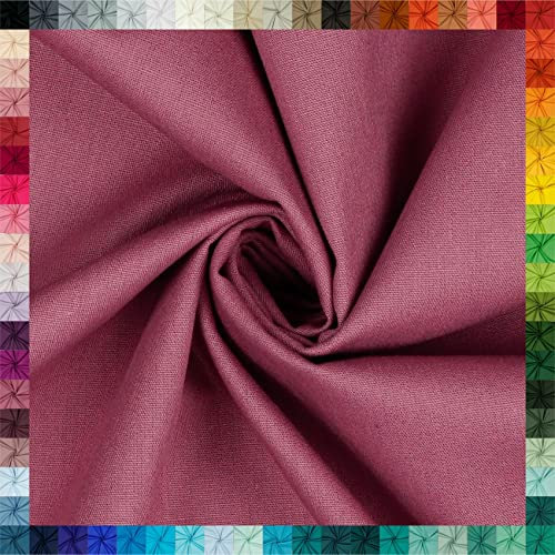 VmG-Store Baumwollstoff Uni 100% Baumwolle Oeko-Tex Meterware ab 50cm über 70 Farben zur Auswahl (069 Mauve, 100 x 148cm)