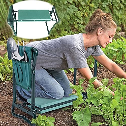 YNITJH Kniender Stuhl, Garten Arbeitshocker, Garten Kniebank Mit Faltbarer Arbeitstasche, Eva-schaumkissen, Unterstützung Bis Zu 150 Kg, Ideales Gartengeschenk