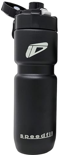 Speedfil Insulated Bicycle Water Bottle (Black, 621ml) | Stainless Steel Bike & Sport Flask| Triathlon Cycling Accessories