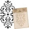NAKLEO Malschablone für Handwerk A4 21x30cm, Klassiker Barockes Ornament Muster, Wiederverwendbare Kunststoff DIY & Scrapbooking Zeichenschablone, Decoupage Kunst Vorlage, Wand Stoff Möbel Holz