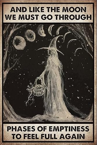 HOUVSSEN Blechschilder für Bar Like the Moon Witch 15,2 x 20,3 cm