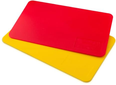 Zenker 46516 Lot de 2 Planches à Découper Haribo, Set de 2 Planches à Découper Haribo, Polypropylène, Rouge, Jaune, 24,5 x 16 cm