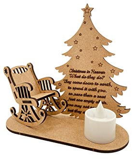 Weihnachtskerze zur Erinnerung an geliebte Menschen Holz Tisch Organizer (A, One Size)