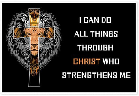 I Can Do All Things Through Christ Who Strengthens Me Leinwandmalerei Moderne Abstrakte Wandkunst Inspirierendes Zitat Poster und Drucke Wanddekoration Unframe Wandkunst Wohnkultur Büro Küche