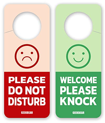Do Not Disturb Door Hanger Sign (01. Smile)