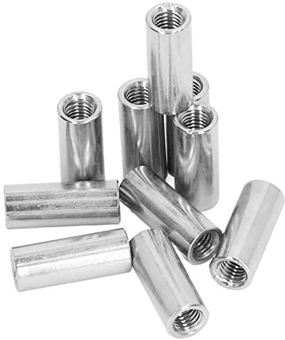10 Stück Runde Überwurfmuttern M8x1,25 L30mm Edelstahlverbinder Gewindehülse Stange
