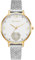 Julie Julsen JJW2105YGSME Herz Uhr Damenuhr Edelstahl Metall 3 bar Analog Silber