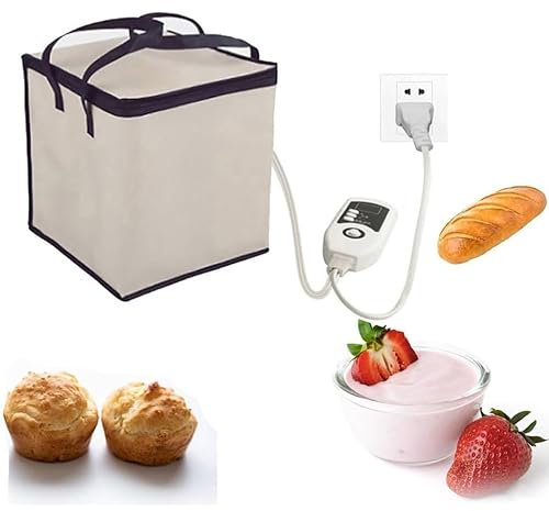 COYEUX Fermentador de Masa con Calentador, Bolsa de Caja de fermentación de 10 Pulgadas, Olla de Inicio de Masa Madre Reutilizable, Calentamiento a Baja Temperatura para Hacer Pan, Yogur, natto