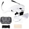 Headband Magnifying Glasses for Close Work, Light Up Glasses with Batteries and Five Detachable Lenses 1x to 3.5x, Hands-Free Led Glasses for Diamond Painting Accessories, Reading Jewelry Cross Stitch