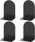 Deefongo 4 Stück Buchstütze,Buchstützen Metall Bücherhalter Bookends,Schwere Buchstütze,Schwarzes Bücherregal für Schule, Büro und Zuhause