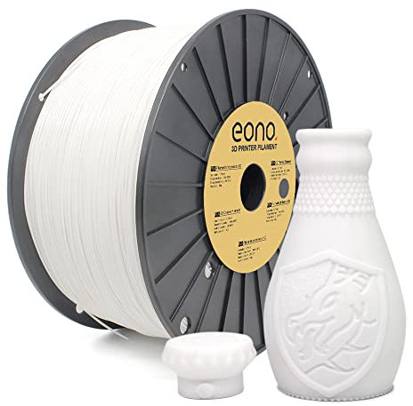 Eono PLA Filament 1.75mm, 3D Printer Filament PLA, Dimensional Accuracy +/- 0.03mm, 3KG Spool (6.6 LBS) 3D Printing Filament for 3D Printers, White.