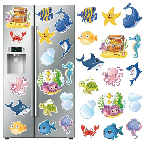 Kühlschrankmagnete, Motiv: Kreuzfahrt-Tür, Magnete, Ozean-Auto-Magnete, Meerestier-Kühlschrankmagnete, Aufkleber für Auto, Kreuzfahrt, Tür, Kühlschrank, Schiff, Karneval, Party, Dekoration, 16 Stück