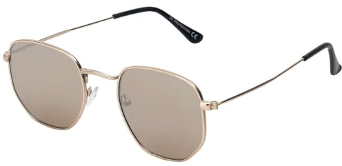 BEZLIT Damen Herren Sonnenbrille Eckige Form Braun-Gold