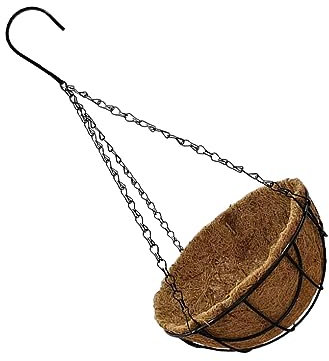 tuwiwol Jardinière Suspendue Panier Jardin S beauté avec élégant métal résistant pour aux intempéries jardinière Suspendue en métal Pot de Fleur Suspendu, Panier de Terre, (25.5 cm)