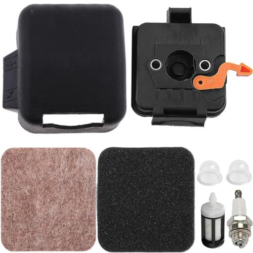 ZAMDOE Air Filter Cover Housing Kit fits for STIHL HS80 FS80 FS85 BG75 FC75 FS75 HT75 FR85T KM85 FH75 HL75 FC85 FR85 KA85R Grass Trimmer with Air Cleaner Base Air Filters Plug Fuel Filter Primer Bulb
