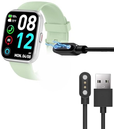 Blueshaweu Ladekabel Kompatibel mit Fitpolo Smartwatch 1.8'' ID208 Plus, Kabel Ladegerät Ladestaion für Fitpolo ID208 Plus Smartwatch (schwarz)