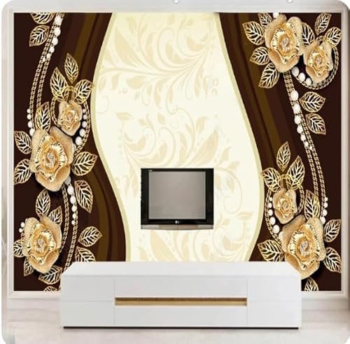 XDOUBAO Papier peint 3D fleurs peintures murales papier peint pour salon canapé fond décor tissu mural, 3D, 150x105 cm