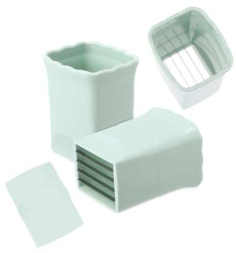 MOLIMOLI 2er Set Fruit Cutter Cup Affettatrice, Taglierina in Acciaio Inox con Cappuccio Protettivo per Banana Fragola, Risparmia Tempo ed energia Attraverso Un Design Innovativo