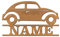 codiarts. Namensschild Kinderzimmer – personalisierbares Wandbild mit Namen – selbstklebend – Motiv Super Cars, Autos, VW Käfer – Deko Türschild für Jungen & Mädchen (VW-Kaefer)
