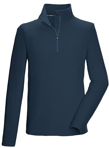 killtec Herren Fleeceshirt mit Stehkragen und Reißverschluss KSW 99 MN FLC SHRT, dunkelblau, L, 40878-000