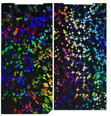 HIKUDIY 256x268mm PEF+PEY Bauplatte für Anycubic Kobra 3/Combo/ACE Pro, Regenbogen Konfetti PEF+Galaxy PEY Federstahlplatte Druckbett für Anycubic Kobra 3 3D Drucker