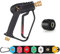 Geichan High Pressure Washer Gun with 7 Spray Nozzle Tip,Car Jet Washer Cleaning Kits,M22-14 mm Fitting +1/4 Quick Connector Karcher Kärcher Quick Connector for Car Cleaning