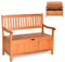 COSTWAY 107cm/120cm Garden Storage Bench, 2-Seater Patio Loveseat Park Bench Chair with 125L/155L Box, Outdoor Furniture Leisure Porch Seating for Living Room, Balcony and Poolside (107 x 59 x 90cm)
