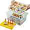 Cajas Almacenaje para Lego, Transparentes Cajas Organizadoras Plastico con Tapa, Cajas Almacenaje Juguetes con Compartimentos para Puzzles, Juguetes (Amarillo)