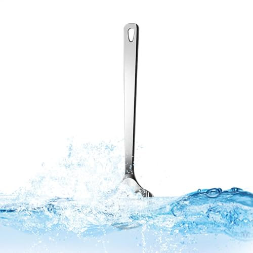 Oil Skimmer for Cooking, Stainless Steel Fat Separator Skimmer Spoon, Cooking Gadgets, Gravy Ladle, Grease Strainer for Kitchen Restaurant, 11.81x3.31 Inches