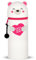 GDFJBG Trousse Ecole 2 en1 en Silicone Souple - Trousse Silicone Verticale, Kawaii Ours Blanc Trousse Porte-Stylo de Table,Porte-Plume, Fermeture Eclair en Silicone, Crayons, Marqueurs (Ours Blanc)