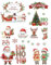 1Pack Festive Christmas UV Transfer Stickers Kit, High Self-Adhesive Waterproof for 16Oz Mugs Cups Glass Jars, Cute Santa Snowman Reindeer Penguin Xmas Tree Decor DIY Gift