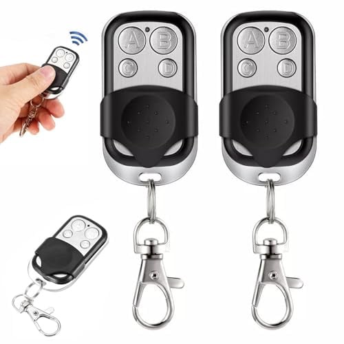 Fernbedienung Garagentor, 2 Stück 433 MHz Universal Fernbedienung Klonen | Garagentoröffner Kompatibel mit Marantec, Handsender 433 MHz, für Schalter Licht, Garagentor Autos, Rollladenschalter