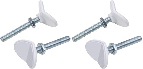 Safety 1st Tornillo Y Adaptador para barandillas, Compatible con Barrera de Seguridad Metalica Easy Close Metal y Auto Close, Color Blanco, 2 Unidades (Paquete de 2)