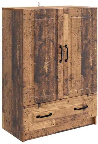 vidaXL Sideboard Altholz 66 x 34,5 x 92 cm Holzwerkstoff, Moderner Sideboard, rechteckige Aufbewahrungseinheit, viel Platz, praktischer Möbelorganizer, Innenschrank mit Regalen