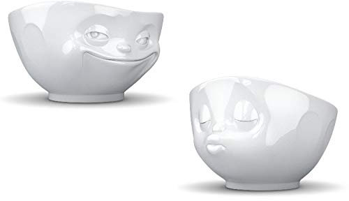 Fiftyeight Lot de 2 bols Bisou + sourire Bol à céréales